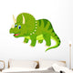 Cute Triceratops Cartoon Wall Decal