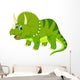 Cute Triceratops Cartoon Wall Decal