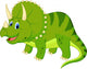 Cute Triceratops Cartoon Wall Decal