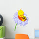 Little bee sleeping on the big flower Wall Decal