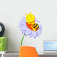 Little bee sleeping on the big flower Wall Decal