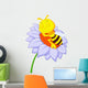 Little bee sleeping on the big flower Wall Decal