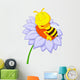 Little bee sleeping on the big flower Wall Decal