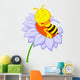 Little bee sleeping on the big flower Wall Decal