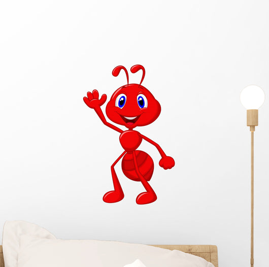 Cute ant cartoon waving Wall Decal