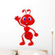 Cute ant cartoon waving Wall Decal