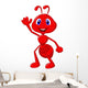 Cute ant cartoon waving Wall Decal