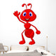 Cute ant cartoon waving Wall Decal