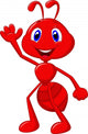 Cute ant cartoon waving Wall Decal
