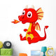 Cute baby dragon cartoon Wall Decal