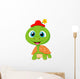 Cute turtle cartoon Wall Decal