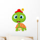 Cute turtle cartoon Wall Decal