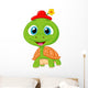 Cute turtle cartoon Wall Decal