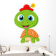 Cute turtle cartoon Wall Decal