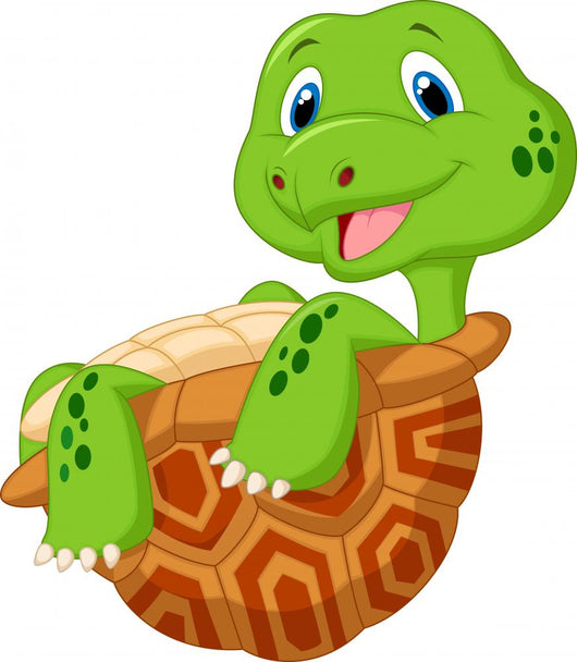 Cute tortoise cartoon Wall Decal