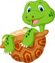 Cute tortoise cartoon Wall Decal