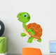Cute Turtle Cartoon Running Wall Decal