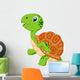 Cute Turtle Cartoon Running Wall Decal