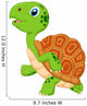 Cute Turtle Cartoon Running Wall Decal