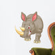 Angry rhino cartoon character Wall Decal