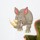 Angry rhino cartoon character Wall Decal