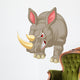 Angry rhino cartoon character Wall Decal