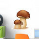 Two Ceps Isolated on a White Background Wall Decal