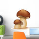 Two Ceps Isolated on a White Background Wall Decal