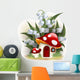 Lily of the valley and mushroom house Wall Decal