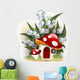 Lily of the valley and mushroom house Wall Decal
