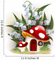 Lily of the valley and mushroom house Wall Decal
