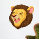 Angry lion head mascot Wall Decal