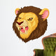 Angry lion head mascot Wall Decal