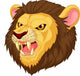 Angry lion head mascot Wall Decal