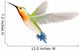 Hummingbird on a White Background Wall Decal