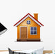 House icon isolated on white background Wall Decal