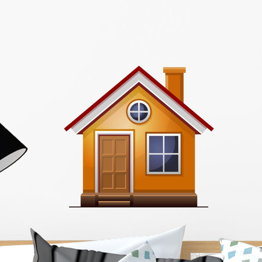 House icon isolated on white background Wall Decal