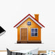 House icon isolated on white background Wall Decal