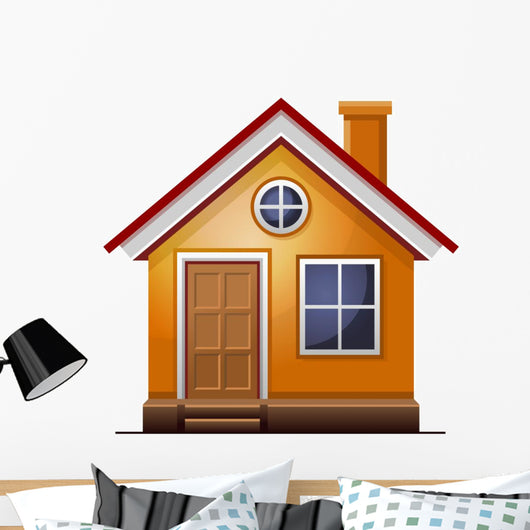 House icon isolated on white background Wall Decal