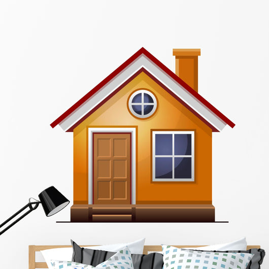 House icon isolated on white background Wall Decal