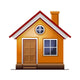 House icon isolated on white background Wall Decal