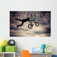 Silhouette Man Doing Jump Wall Decal