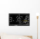 Abstract vector tactic strategy concept sketched on a blackboard 