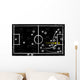 Abstract vector tactic strategy concept sketched on a blackboard 
