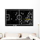 Abstract vector tactic strategy concept sketched on a blackboard 