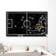 Abstract vector tactic strategy concept sketched on a blackboard 
