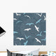 Seamless Pattern with Seagulls Wall Decal