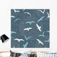Seamless Pattern with Seagulls Wall Decal