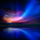 abstract background with sunset and mountains 