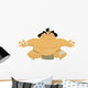 Huge cartoon angry sumo wrestler Wall Decal